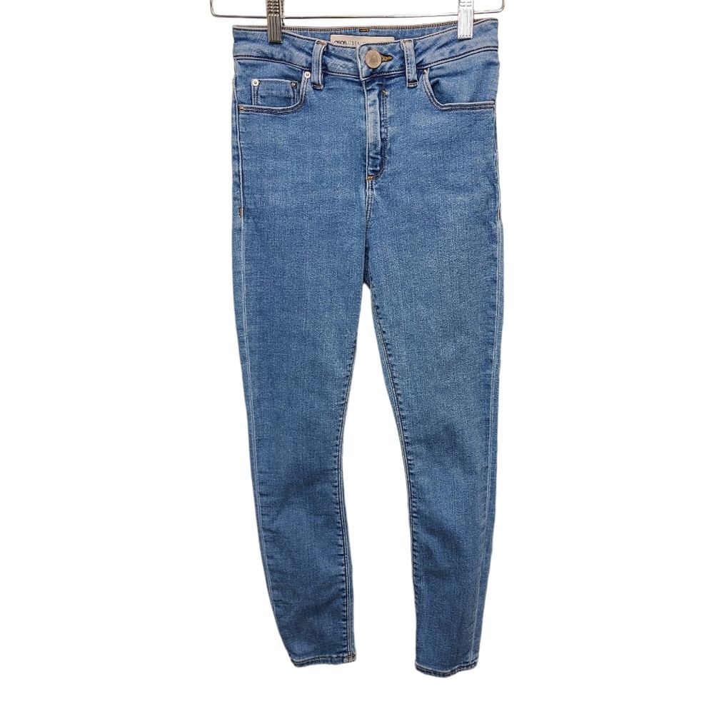Asos Womens Medium Wash Skinny Denim Blue Jeans 25